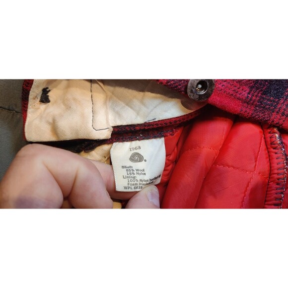 1963 Woolrich Red Black Buffalo Plaid Hunting Pants 36x30 Cuffed Zip Front Wool - Picture 6 of 10